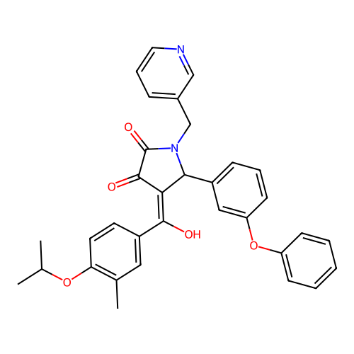 3-Hydroxy-4-(4-isopropoxy-3-methylbenzoyl)-5-(3-phenoxyphenyl)-1-(pyridin-3-ylmethyl)-1H-pyrrol-2(5H)-one structure