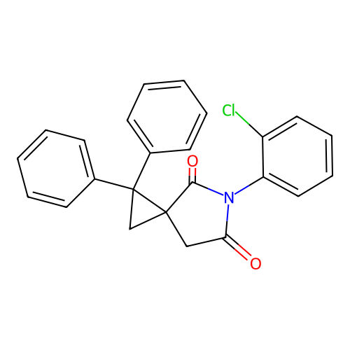 5-(2-Chlorophenyl)-1,1-diphenyl-5-azaspiro[2.4]heptane-4,6-dione structure