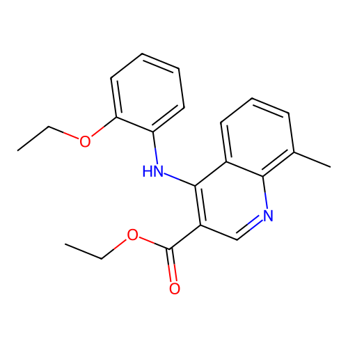 Ethyl 4-[(2-ethoxyphenyl)amino]-8-methylquinoline-3-carboxylate structure