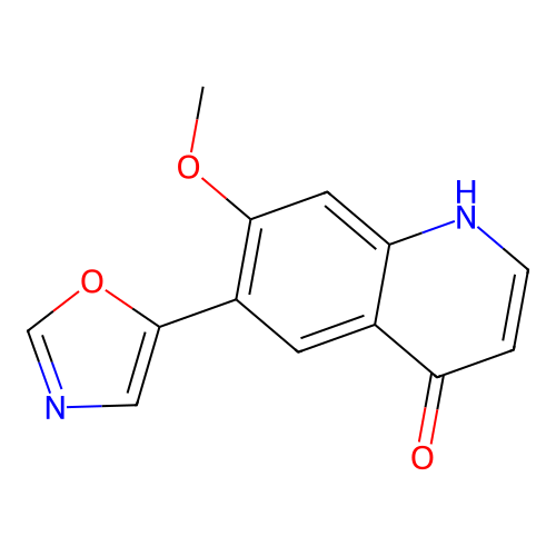 7-Methoxy-6-oxazol-5-yl-1H-quinolin-4-one structure