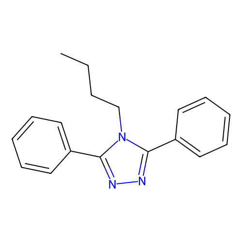 4-butyl-3,5-diphenyl-4H-1,2,4-triazole structure