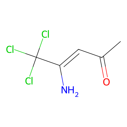 4-Amino-5,5,5-trichloro-3-penten-2-one structure
