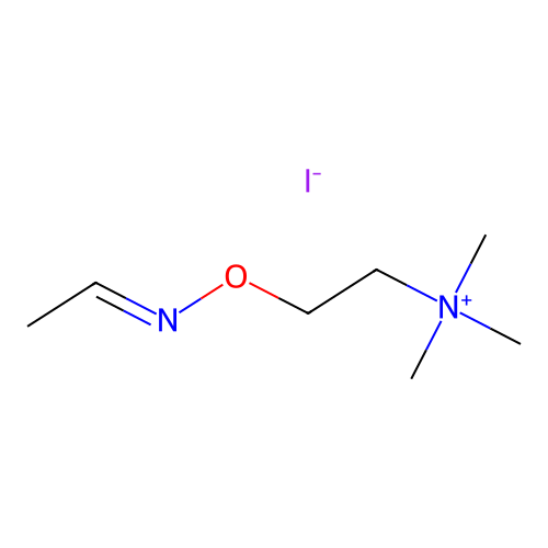 Ammonium, (2-((ethylideneamino)oxy)ethyl)trimethyl-, iodide structure