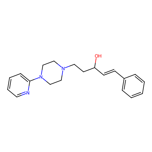 Penten-3-ol, 1-phenyl-5-(4-(2-pyridyl)piperazinyl)- structure
