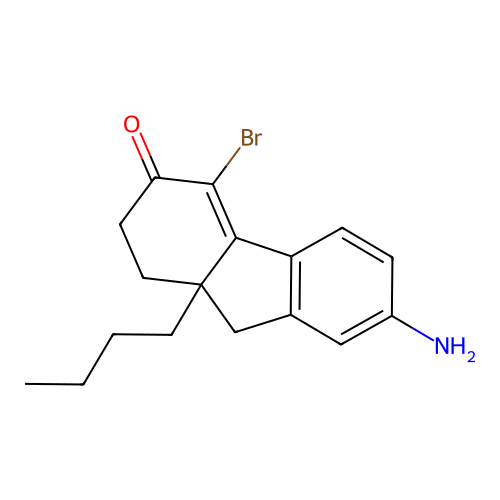 3H-Fluoren-3-one, 7-amino-4-bromo-9a-butyl-1,2,9,9a-tetrahydro- structure