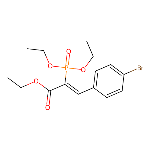 Ethyl 3-(4-bromophenyl)-2-diethoxyphosphorylprop-2-enoate structure