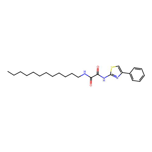 N-dodecyl-N'-(4-phenyl-1,3-thiazol-2-yl)ethanediamide structure