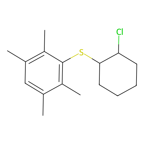 2-Chlorocyclohexyl 2,3,5,6-tetramethylphenyl sulfide structure