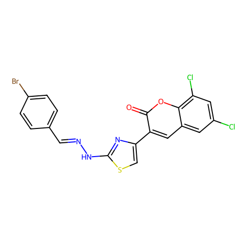 C19H10BrCl2N3O2S structure