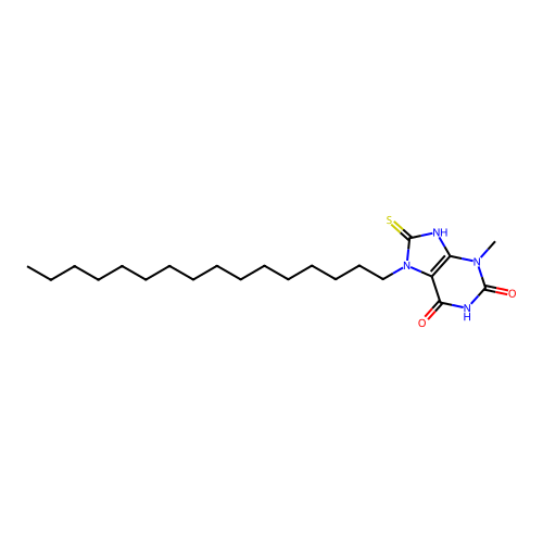 7-Hexadecyl-8-mercapto-3-methyl-3,7-dihydro-purine-2,6-dione structure