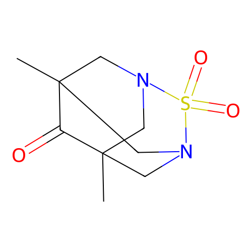 (1r,3r,5r,7r)-5,7-Dimethyl-2-thia-1,3-diazaadamantan-6-one 2,2-dioxide structure