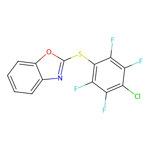 2-[(4-Chloro-2,3,5,6-tetrafluorophenyl)sulfanyl]-1,3-benzoxazole structure