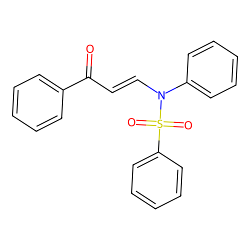 N-[(1E)-3-oxo-3-phenylprop-1-en-1-yl]-N-phenylbenzenesulfonamide structure