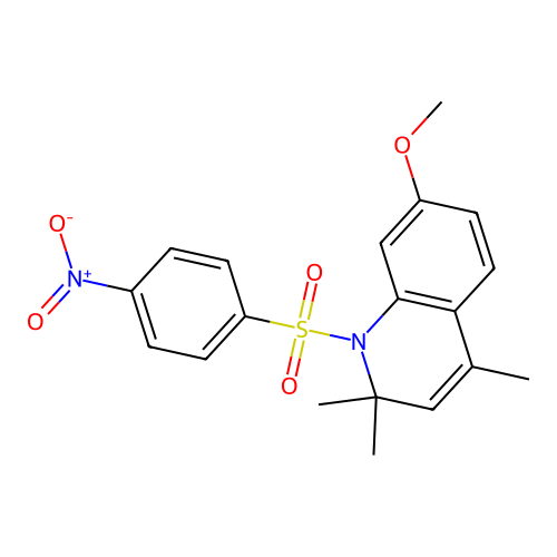 7-Methoxy-2,2,4-trimethyl-1-((4-nitrophenyl)sulfonyl)-1,2-dihydroquinoline structure