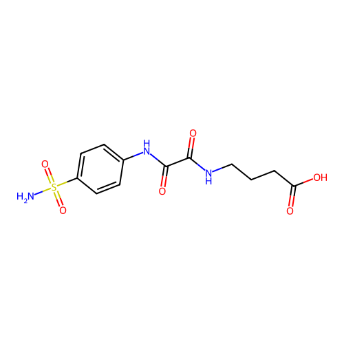 4-(2-Oxo-2-((4-sulfamoylphenyl)amino)acetamido)butanoic acid structure