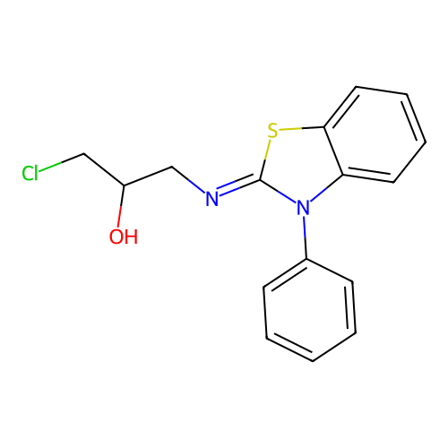 (Z)-1-chloro-3-((3-phenylbenzo[d]thiazol-2(3H)-ylidene)amino)propan-2-ol structure