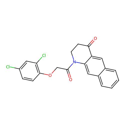 1-[(2,4-dichlorophenoxy)acetyl]-2,3-dihydrobenzo[g]quinolin-4(1H)-one structure