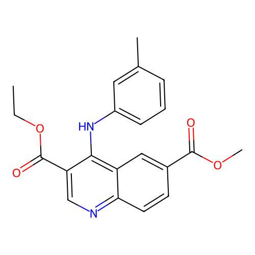 3-Ethyl 6-methyl 4-[(3-methylphenyl)amino]quinoline-3,6-dicarboxylate structure