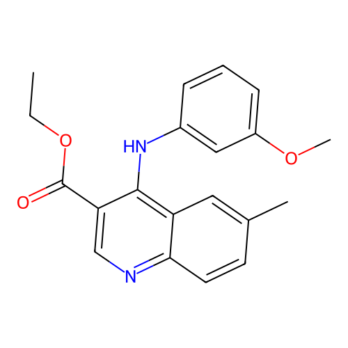 Ethyl 4-[(3-methoxyphenyl)amino]-6-methylquinoline-3-carboxylate structure