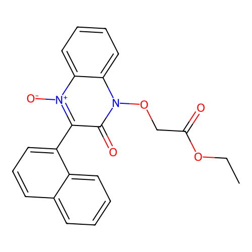ethyl {[3-(naphthalen-1-yl)-4-oxido-2-oxoquinoxalin-1(2H)-yl]oxy}acetate structure