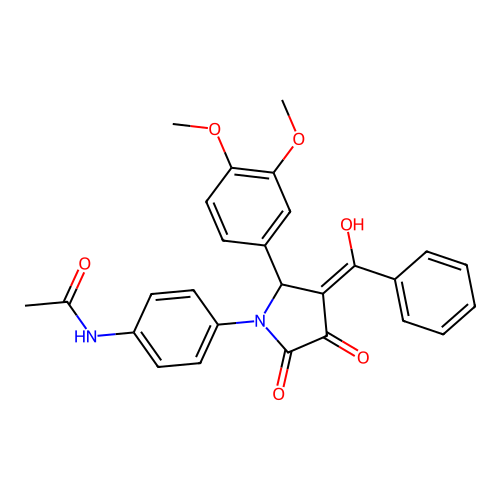 N-(4-(3-benzoyl-2-(3,4-dimethoxyphenyl)-4-hydroxy-5-oxo-2,5-dihydro-1H-pyrrol-1-yl)phenyl)acetamide structure