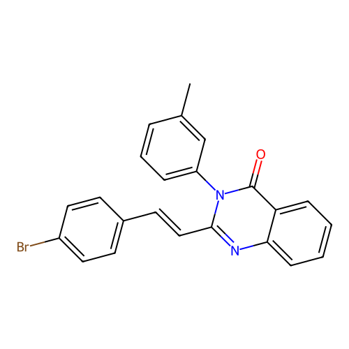 2-[(E)-2-(4-bromophenyl)ethenyl]-3-(3-methylphenyl)quinazolin-4-one structure