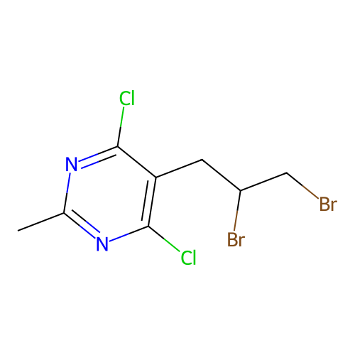 4,6-Dichloro-5-(2,3-dibromopropyl)-2-methylpyrimidine structure