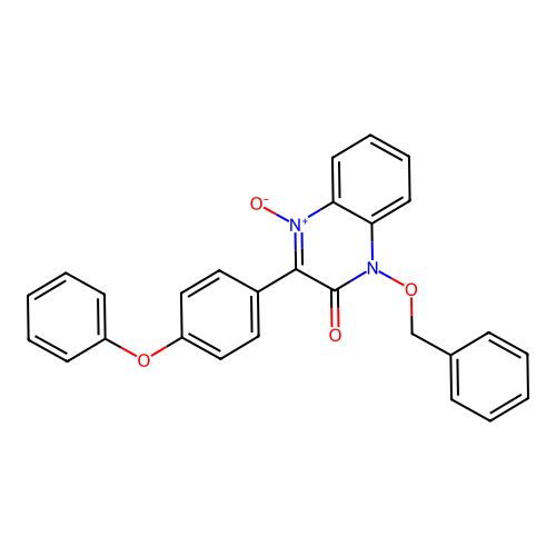 1-(benzyloxy)-3-(4-phenoxyphenyl)quinoxalin-2(1H)-one 4-oxide structure