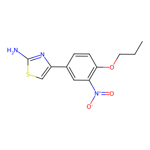 4-(3-Nitro-4-propoxyphenyl)-1,3-thiazol-2-amine structure