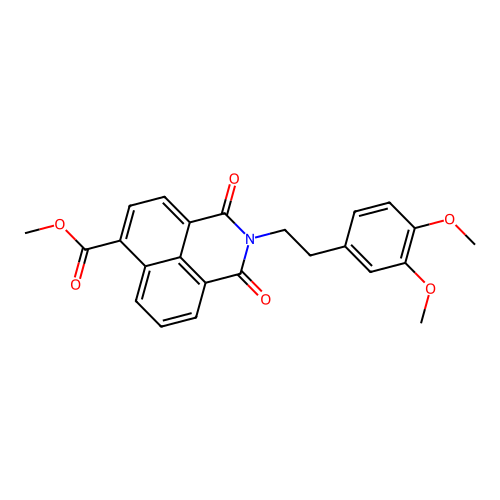 methyl 2-[2-(3,4-dimethoxyphenyl)ethyl]-1,3-dioxobenzo[de]isoquinoline-6-carboxylate structure