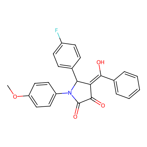 4-benzoyl-5-(4-fluorophenyl)-3-hydroxy-1-(4-methoxyphenyl)-1H-pyrrol-2(5H)-one structure
