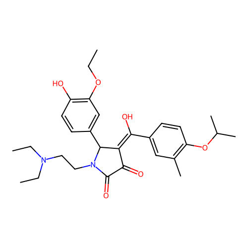 1-(2-(Diethylamino)ethyl)-5-(3-ethoxy-4-hydroxyphenyl)-3-hydroxy-4-(4-isopropoxy-3-methylbenzoyl)-1H-pyrrol-2(5H)-one structure