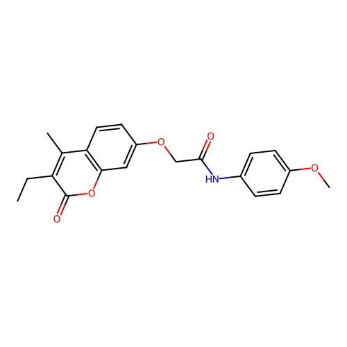 2-((3-ethyl-4-methyl-2-oxo-2H-chromen-7-yl)oxy)-N-(4-methoxyphenyl)acetamide structure
