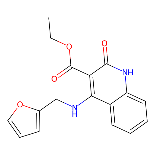 Ethyl 4-[(furan-2-ylmethyl)amino]-2-hydroxyquinoline-3-carboxylate structure