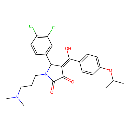 5-(3,4-dichlorophenyl)-1-[3-(dimethylamino)propyl]-3-hydroxy-4-[4-(propan-2-yloxy)benzoyl]-2,5-dihydro-1H-pyrrol-2-one structure