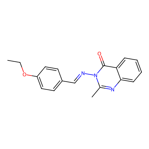 3-[(E)-(4-ethoxyphenyl)methylideneamino]-2-methylquinazolin-4-one structure