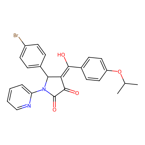 5-(4-bromophenyl)-3-hydroxy-4-(4-isopropoxybenzoyl)-1-(pyridin-2-yl)-1H-pyrrol-2(5H)-one structure