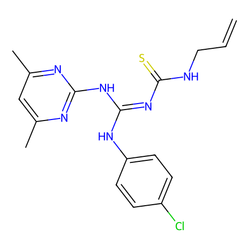(1Z)-1-[(4-chloroanilino)-[(4,6-dimethylpyrimidin-2-yl)amino]methylidene]-3-prop-2-enylthiourea structure