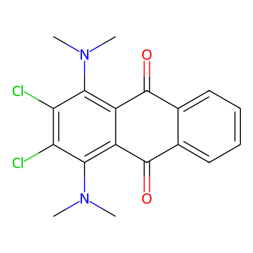 2,3-Dichloro-1,4-bis(dimethylamino)anthracene-9,10-dione structure