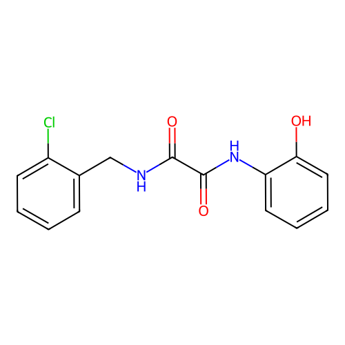 N-(2-chlorobenzyl)-N'-(2-hydroxyphenyl)ethanediamide structure