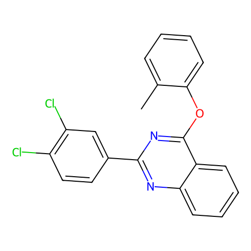 2-(3,4-Dichlorophenyl)-4-(2-methylphenoxy)quinazoline structure