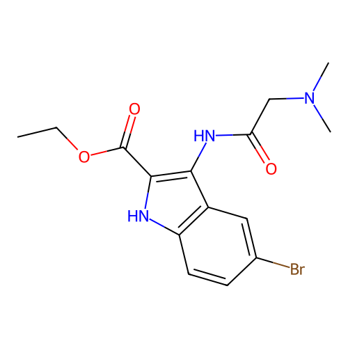 ethyl 5-bromo-3-[(N,N-dimethylglycyl)amino]-1H-indole-2-carboxylate structure