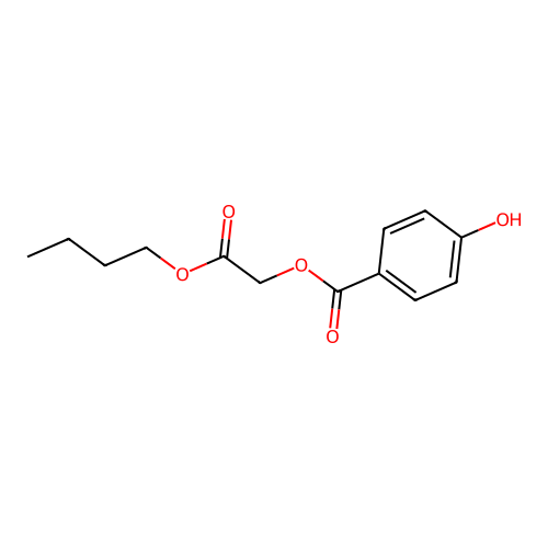 2-Butoxy-2-oxoethyl 4-hydroxybenzoate structure