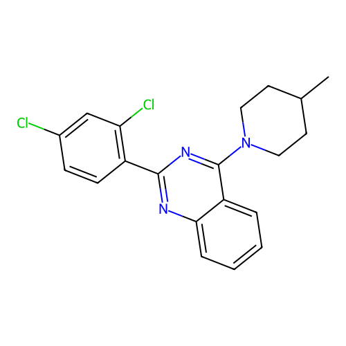 2-(2,4-Dichlorophenyl)-4-(4-methylpiperidin-1-yl)quinazoline structure