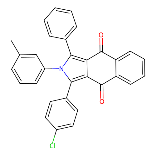 1-(4-chlorophenyl)-2-(3-methylphenyl)-3-phenyl-2H-benzo[f]isoindole-4,9-dione structure