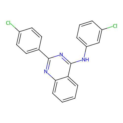 N-(3-chlorophenyl)-2-(4-chlorophenyl)quinazolin-4-amine structure