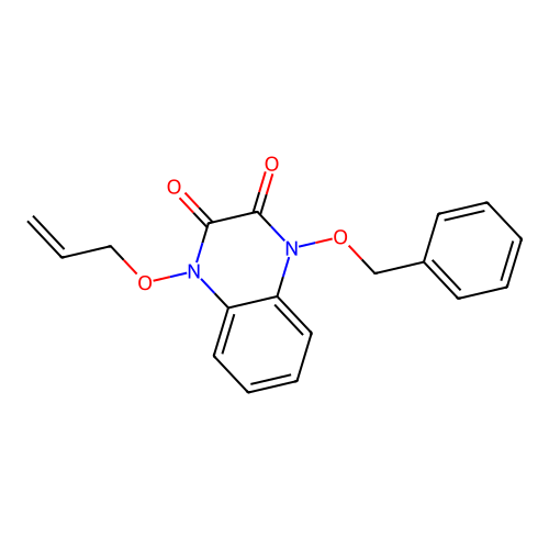 1-Phenylmethoxy-4-prop-2-enoxyquinoxaline-2,3-dione structure