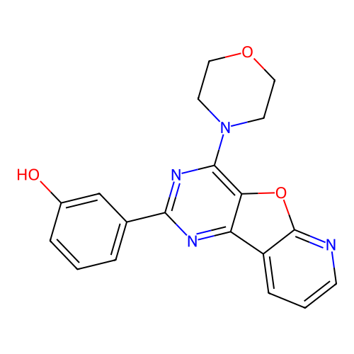 3-(4-(4-Morpholinyl)pyrido(3',2':4,5)furo(3,2-d)pyrimidin-2-yl)phenol structure