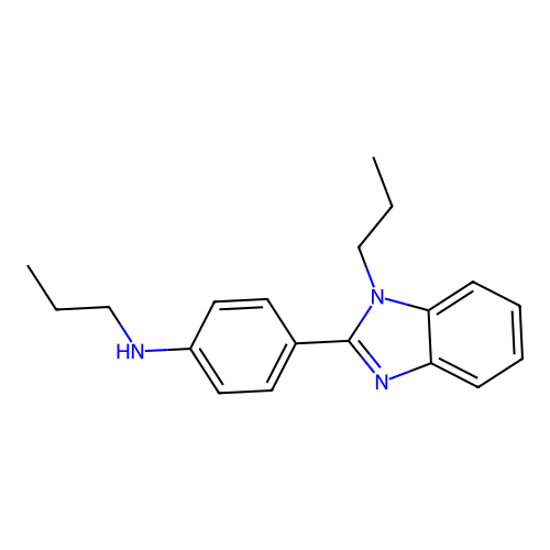 N-propyl-4-(1-propyl-1H-benzimidazol-2-yl)aniline structure
