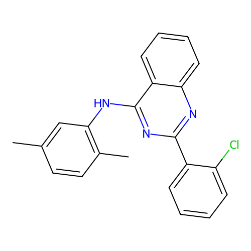 2-(2-chlorophenyl)-N-(2,5-dimethylphenyl)quinazolin-4-amine structure